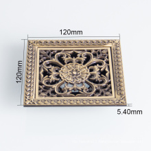 Bathroom Archaize carve patterns brass square floor drain